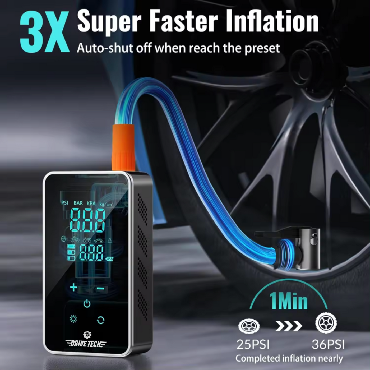 The All new DriveTech ultimate tire inflator